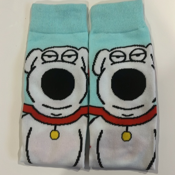 ♥️ NWT Family Guy Brian Griffin Cotton Graphic Socks 6-13 - Picture 2 of 3